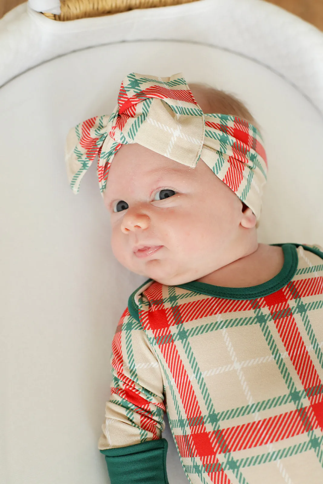 Holiday Plaid Bamboo Knotted Gown