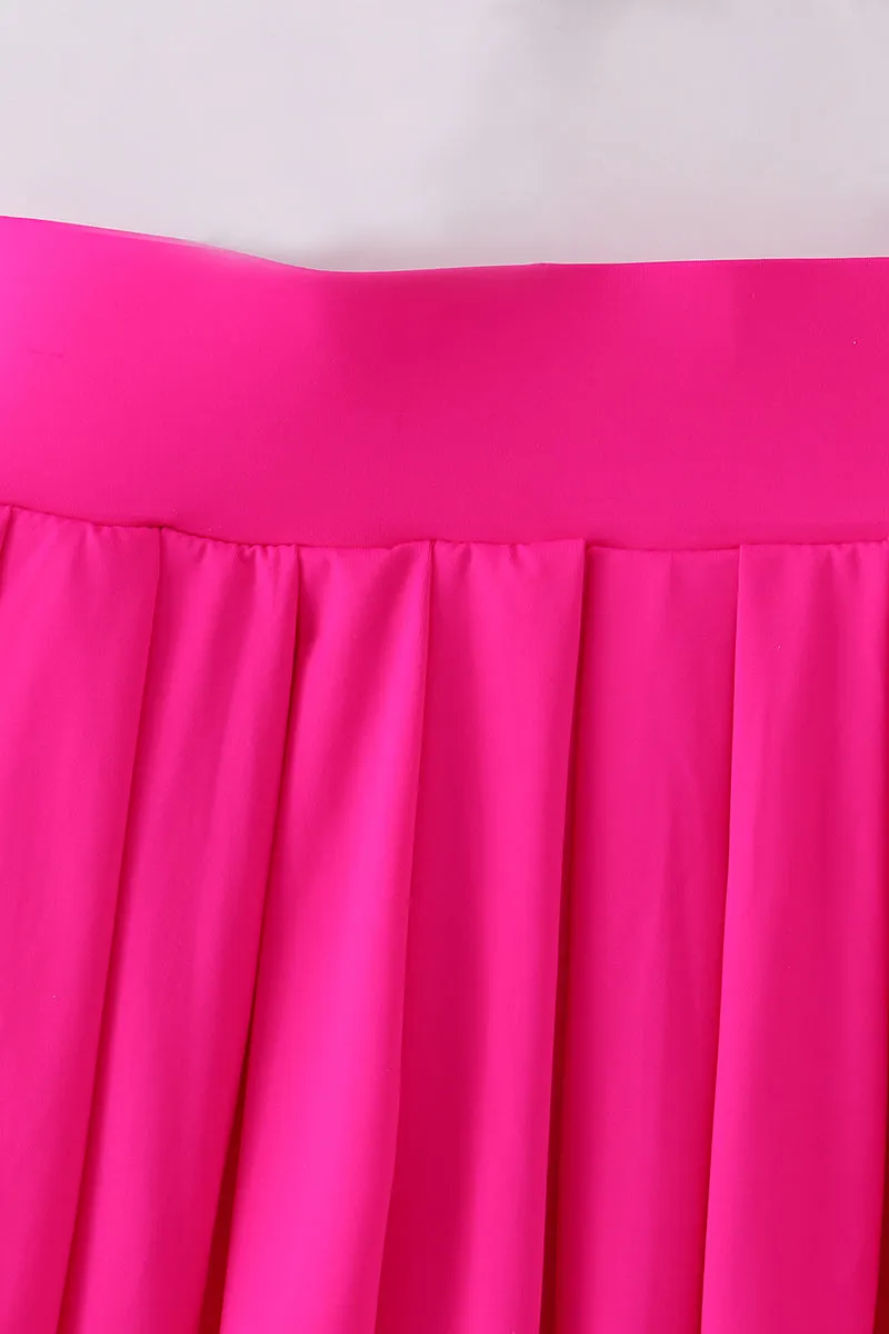 Hot pink Pleats active skorts