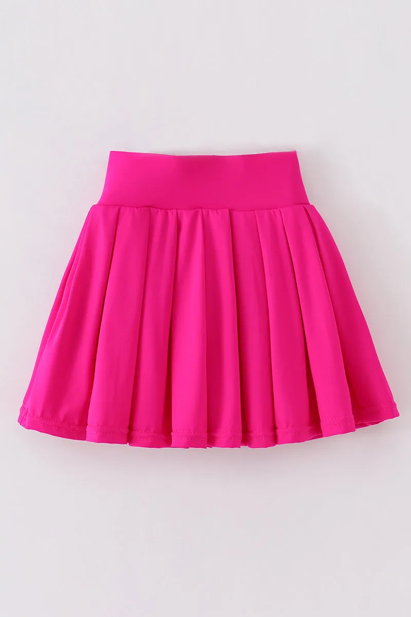 Hot pink Pleats active skorts