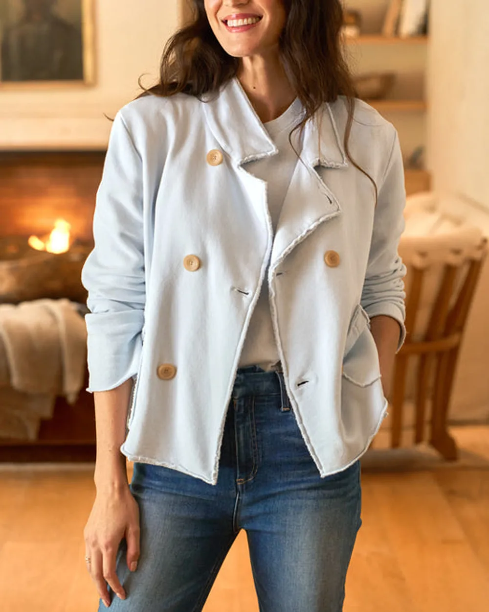Ice Mini Belfast Crop Peacoat