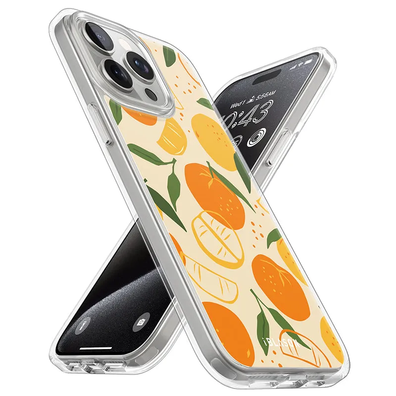 iPhone 14 Pro Max Halo MagSafe Cute Phone Case - Oranges & Lemons