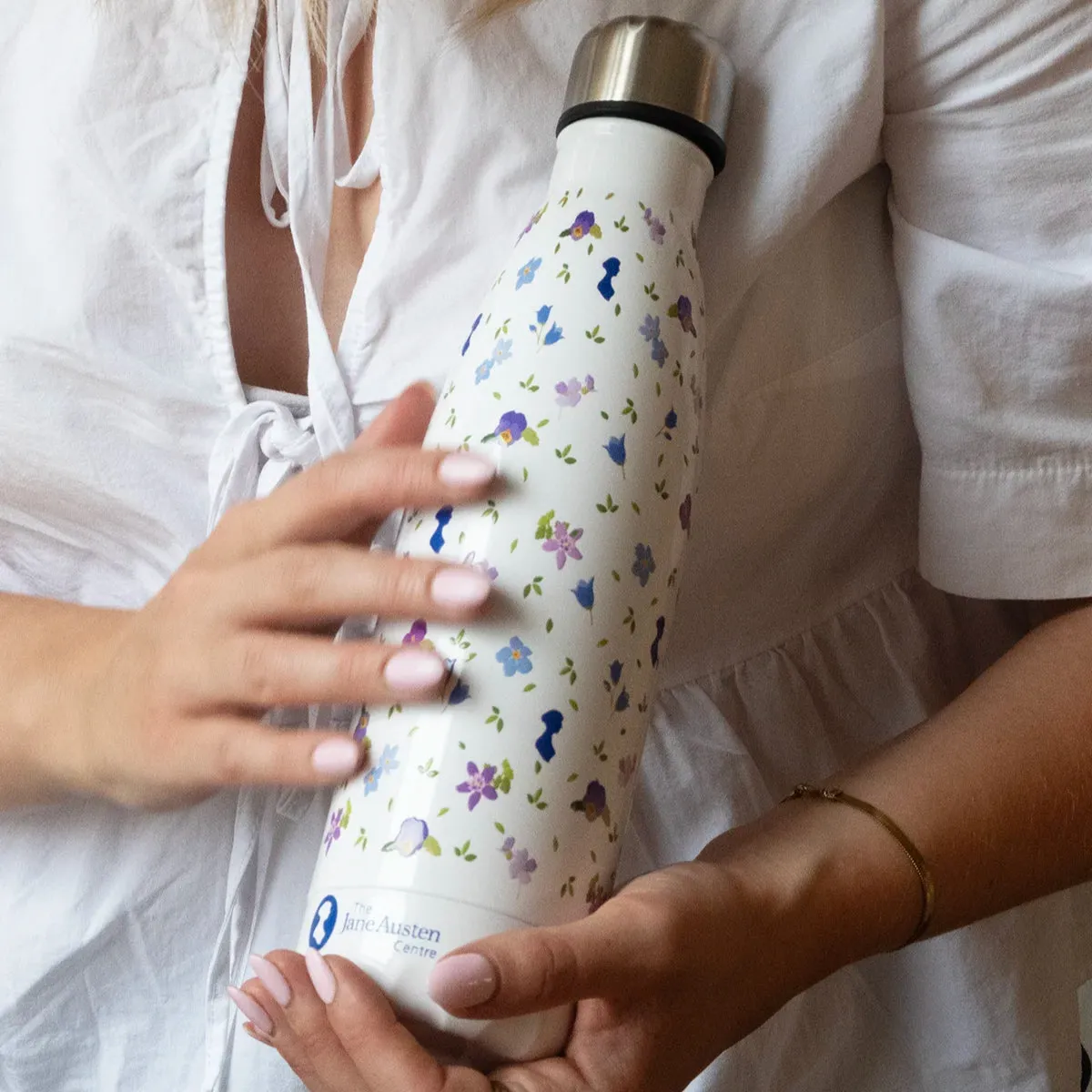 Jane Austen Floral Water Bottle