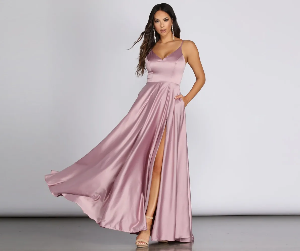 JULIET FORMAL HIGH SLIT DRESS