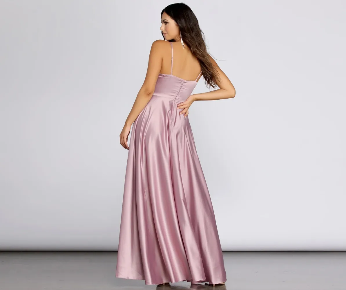 JULIET FORMAL HIGH SLIT DRESS