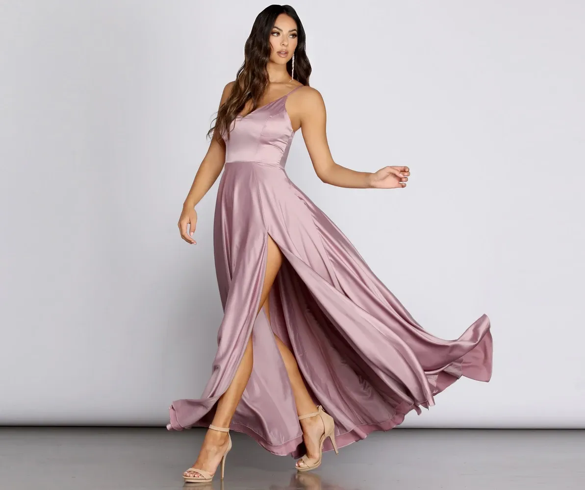 JULIET FORMAL HIGH SLIT DRESS