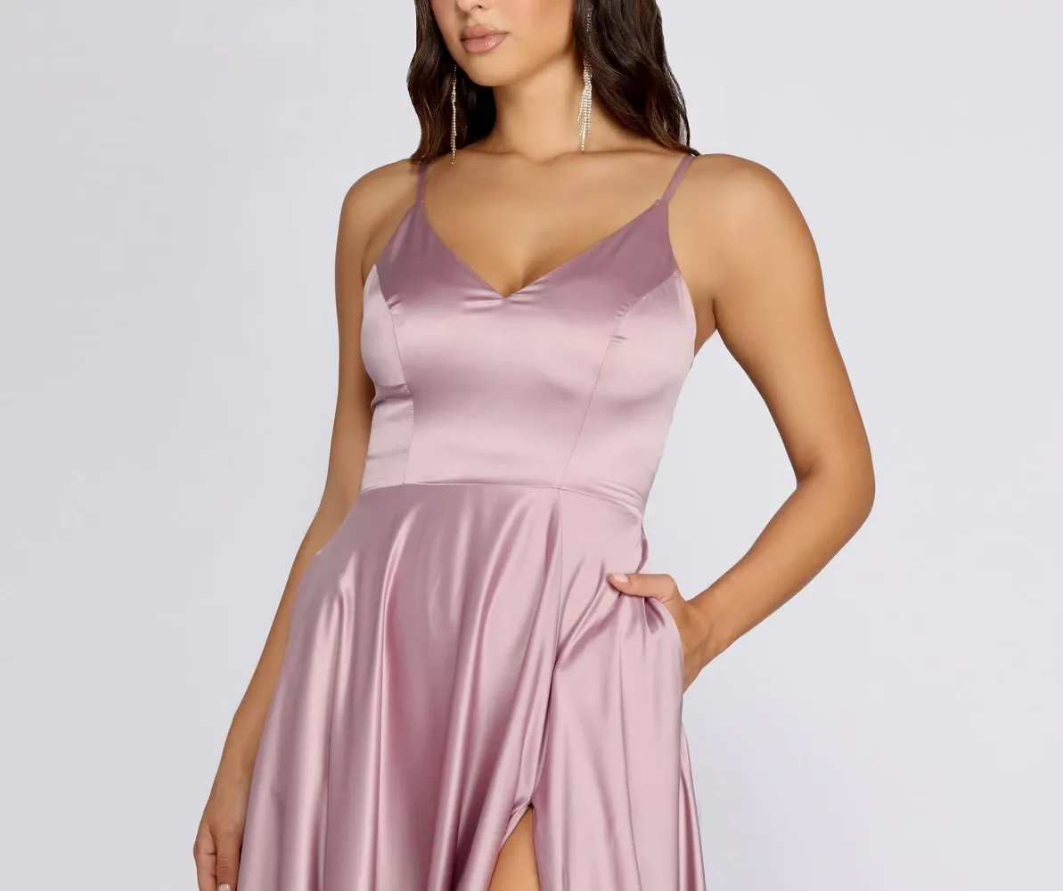 JULIET FORMAL HIGH SLIT DRESS