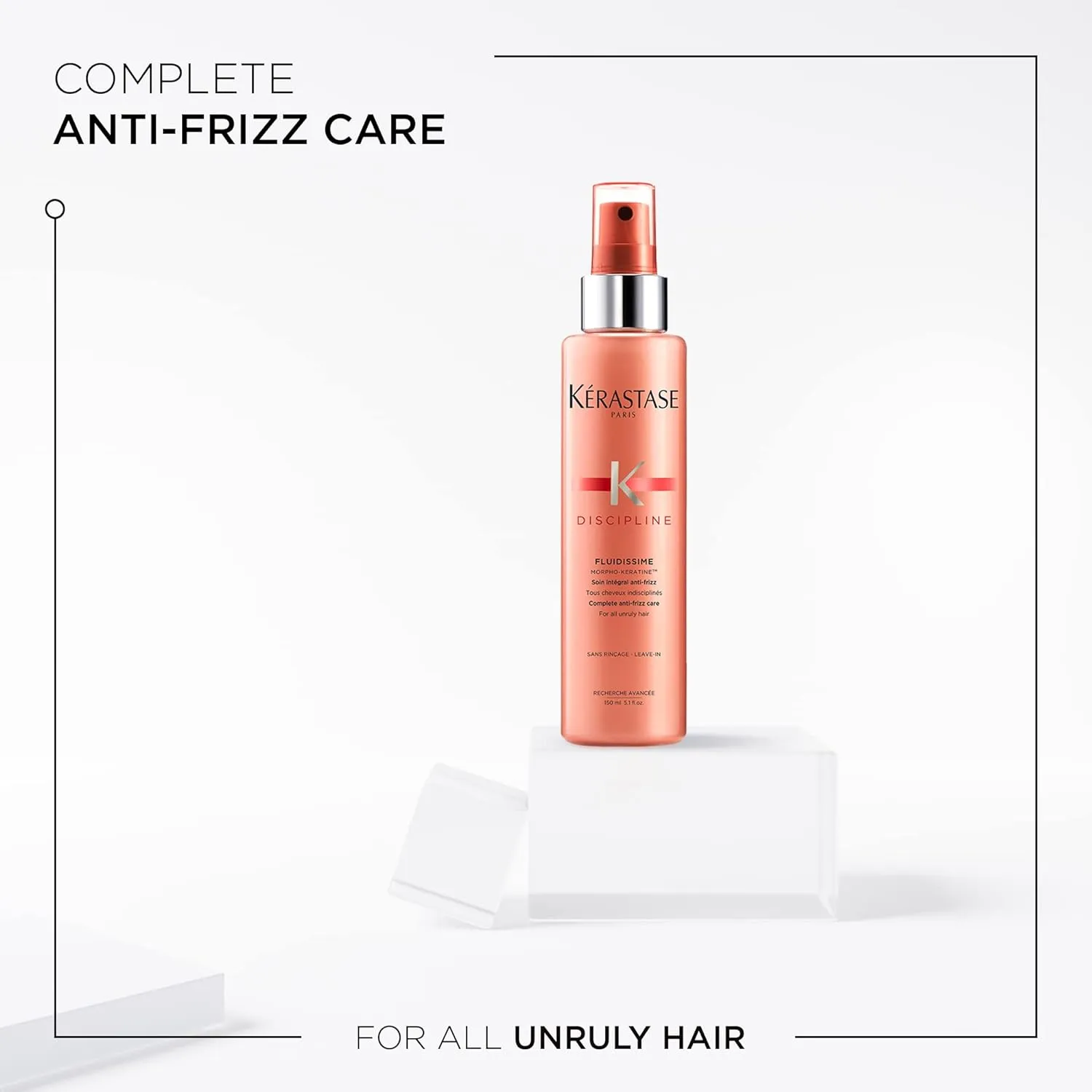 Kerastase Discipline Fluidissime Complete Anti-Frizz Care Spray for Unisex,150ML / 5.1 Ounce