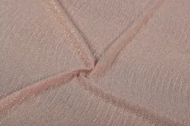 Light Pink Foil Printed Crushed Knit Fabric