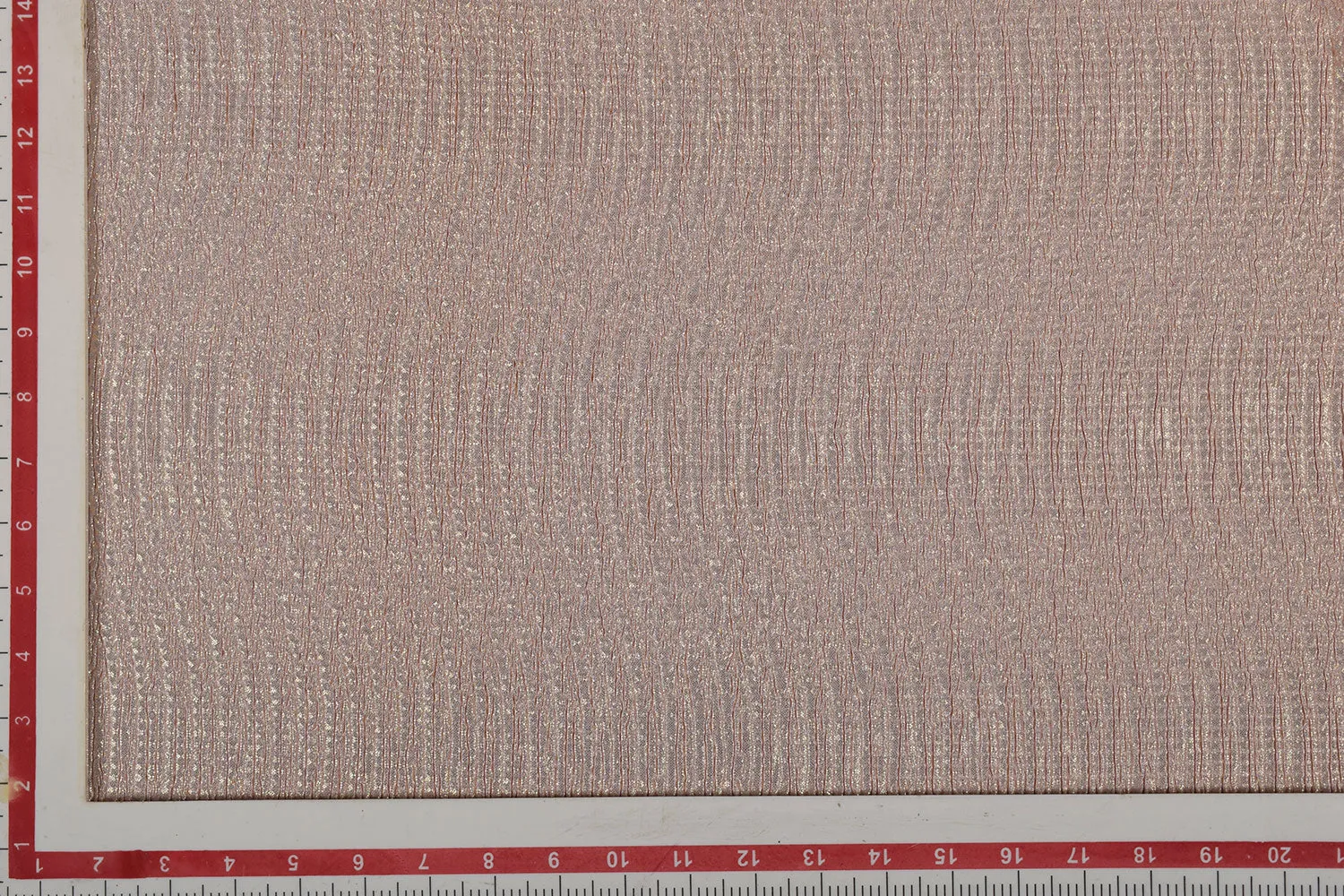 Light Pink Foil Printed Crushed Knit Fabric