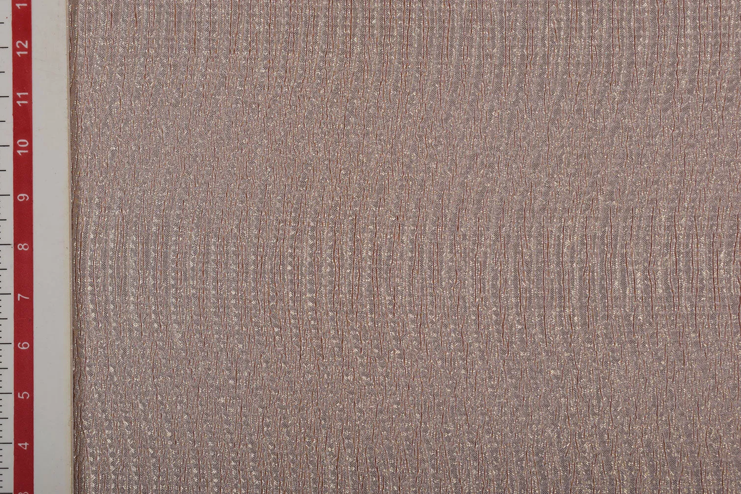 Light Pink Foil Printed Crushed Knit Fabric