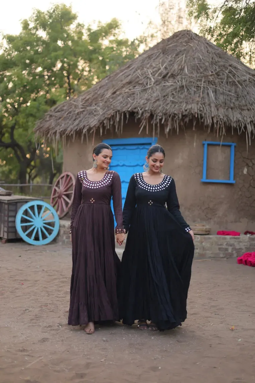 Luxurious and Flawless Navratri Rayon Gowns