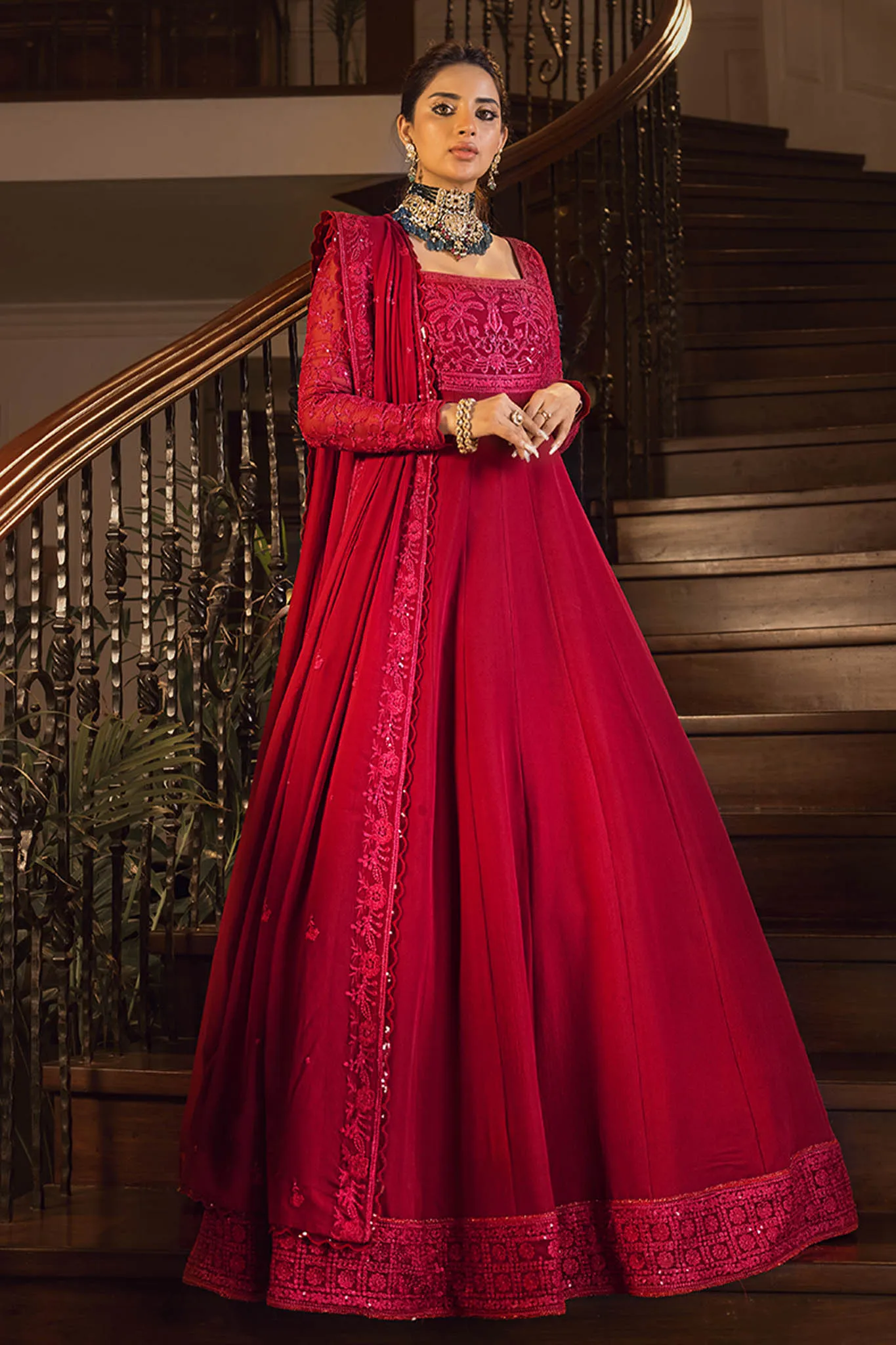 Maahru & Noorie by Asim Jofa Unstitched 3 Piece Festive Collection'2023-AJSM-11