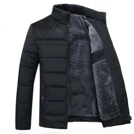 Men's Solid Color Casual Warm Windproof Jacket