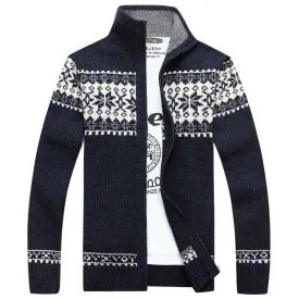 Men's Winter Knitted Cardigan Casual Fitted Coats