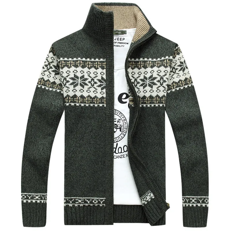 Men's Winter Knitted Cardigan Casual Fitted Coats