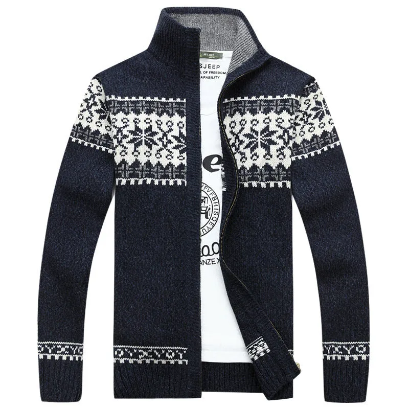 Men's Winter Knitted Cardigan Casual Fitted Coats