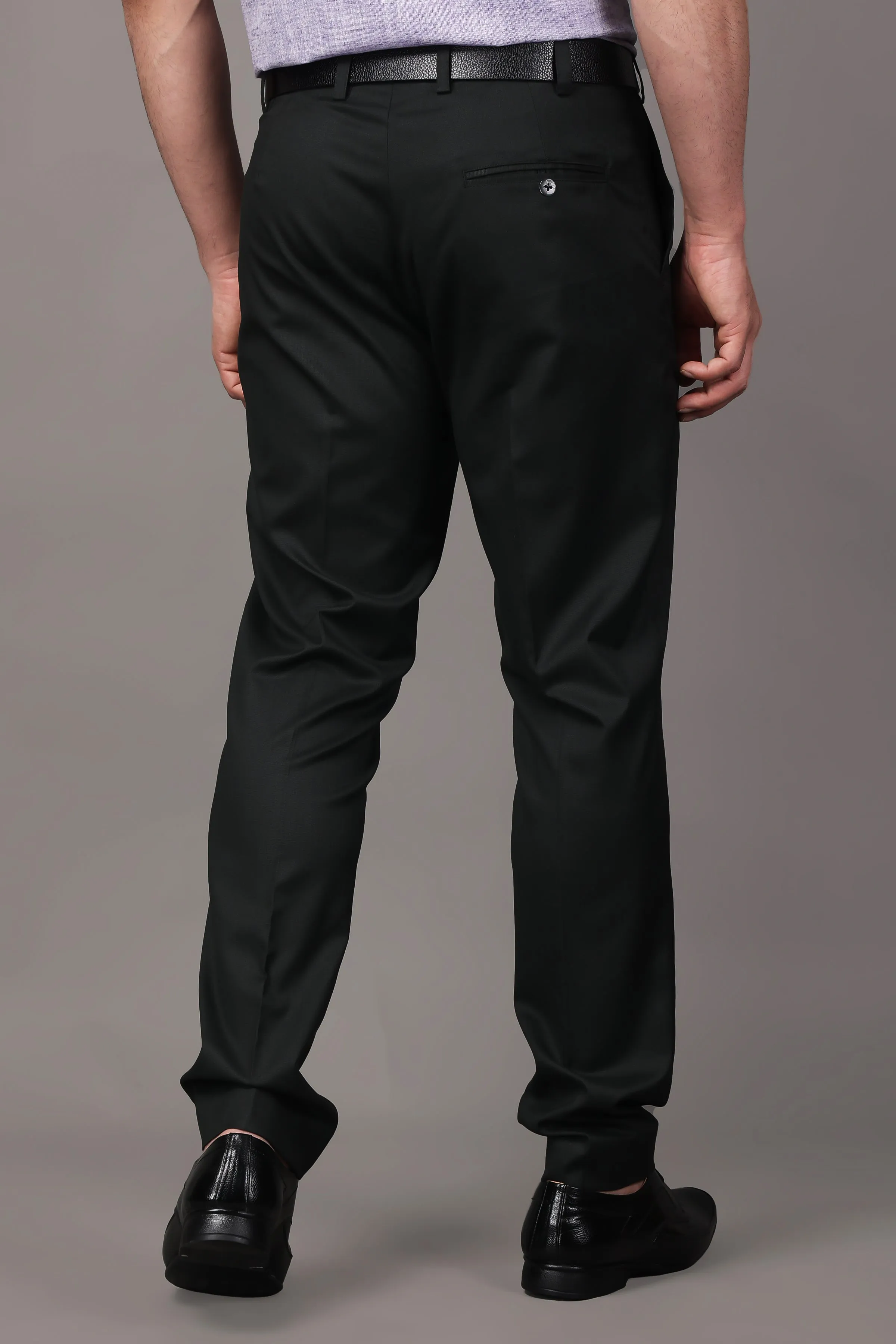 Midnight Black Stretch Trousers