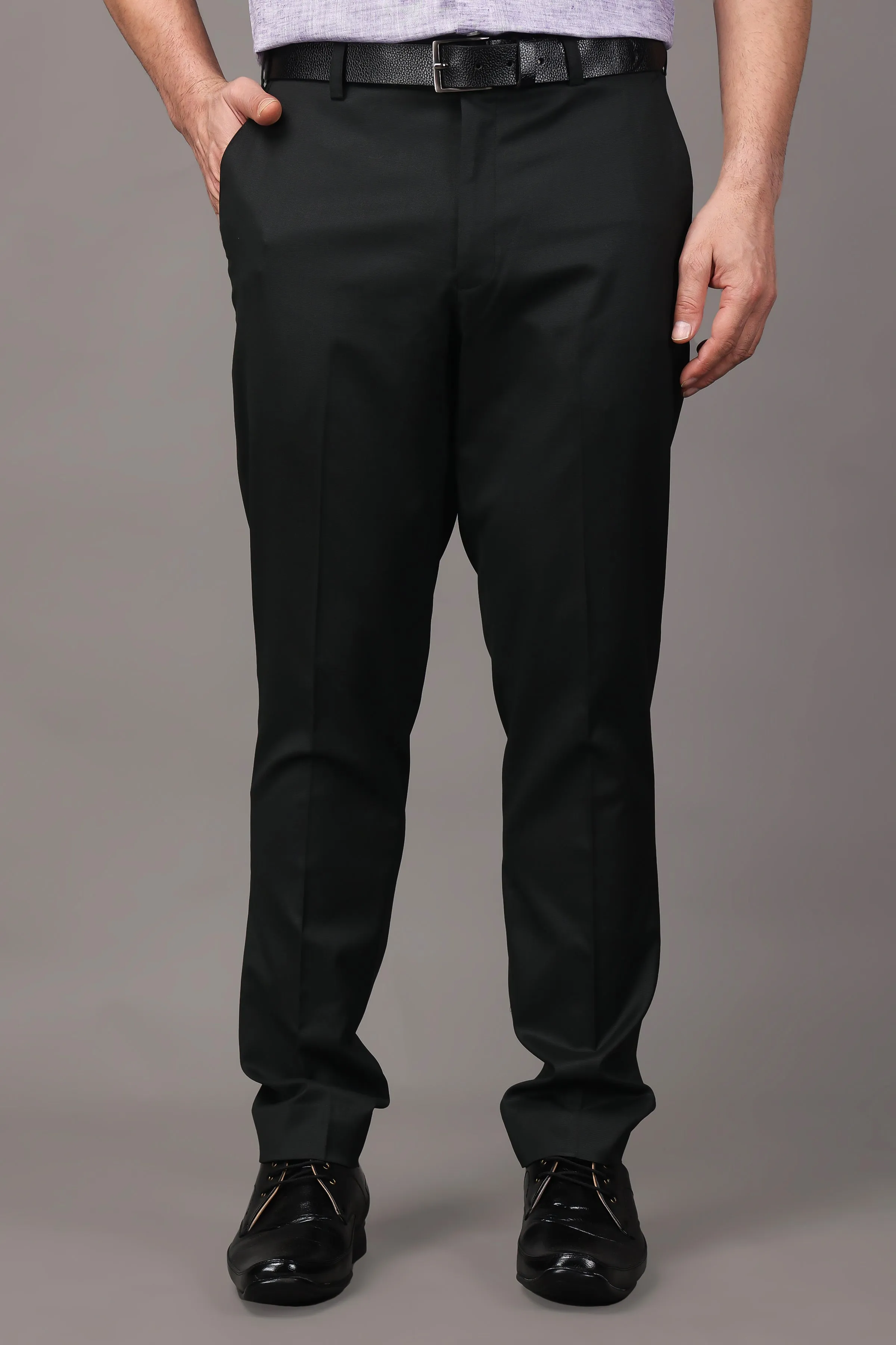 Midnight Black Stretch Trousers