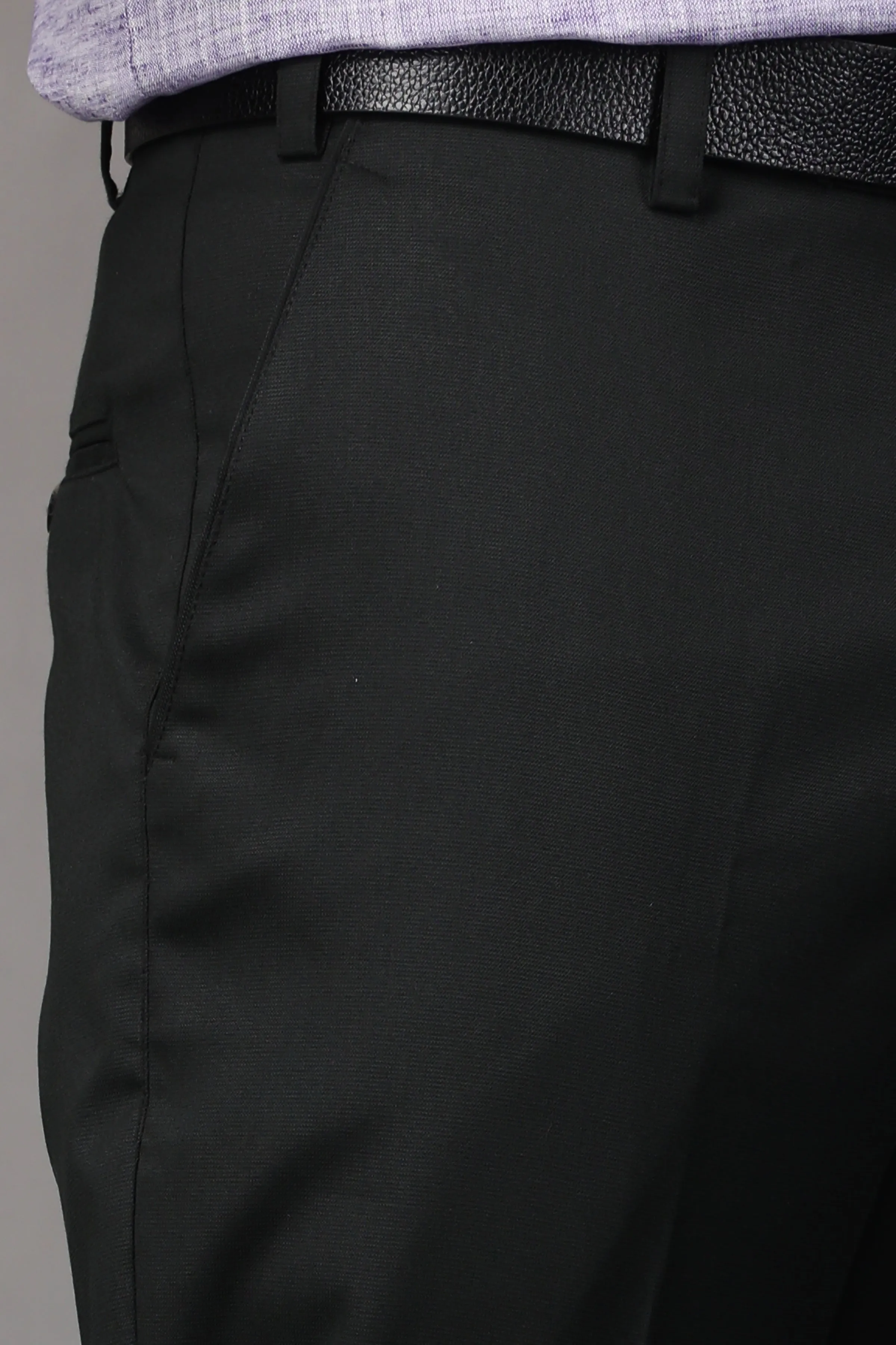 Midnight Black Stretch Trousers