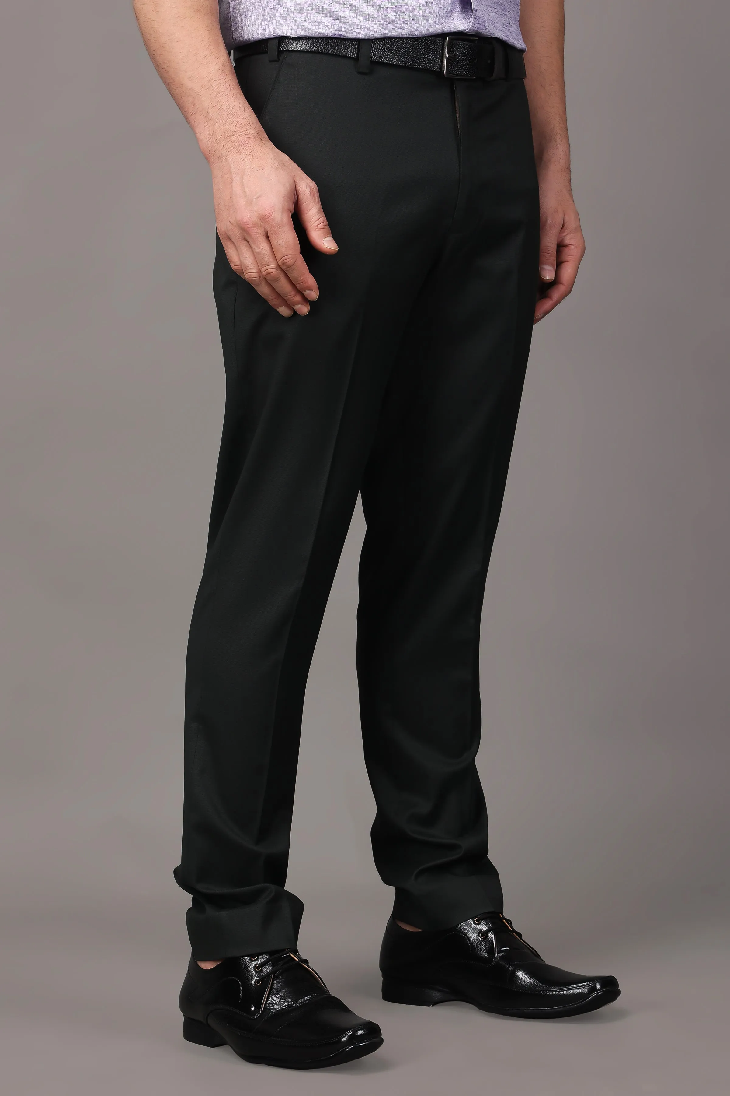 Midnight Black Stretch Trousers