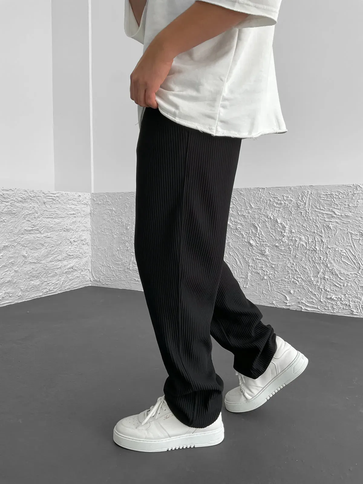 Modestique london|Ribbed Tube Leg Trousers