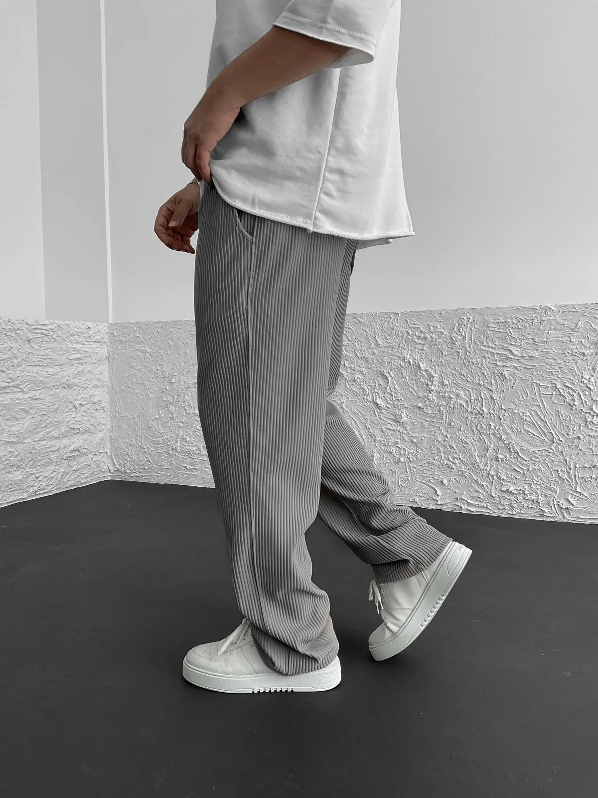 Modestique london|Ribbed Tube Leg Trousers