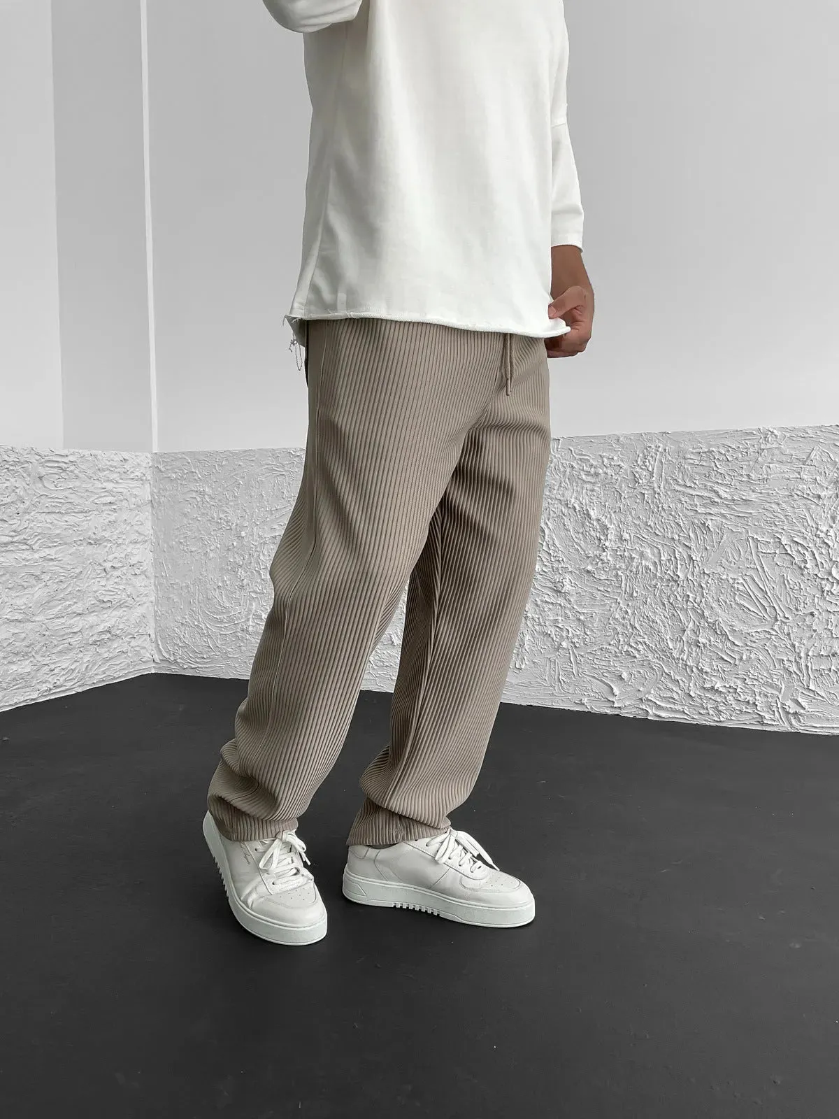 Modestique london|Ribbed Tube Leg Trousers