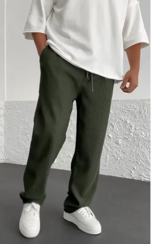 Modestique london|Ribbed Tube Leg Trousers