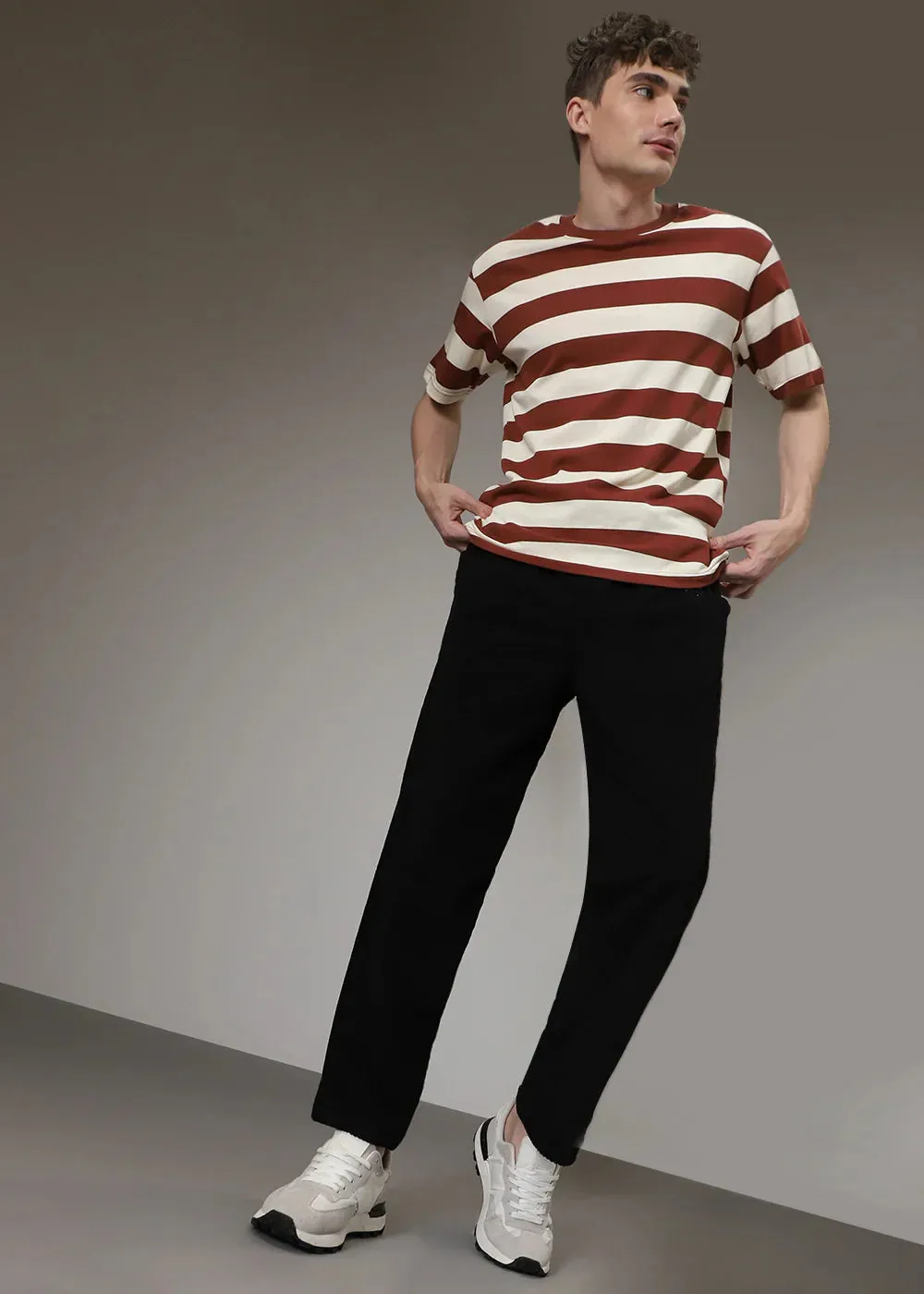 Modestique london|Ribbed Tube Leg Trousers