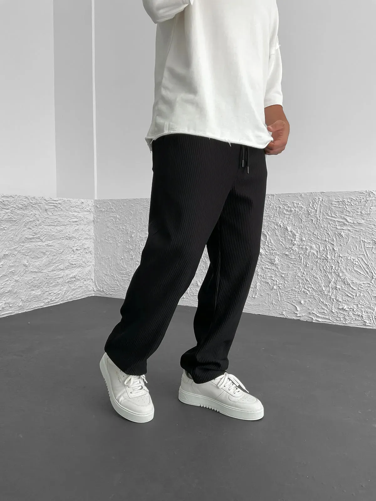 Modestique london|Ribbed Tube Leg Trousers