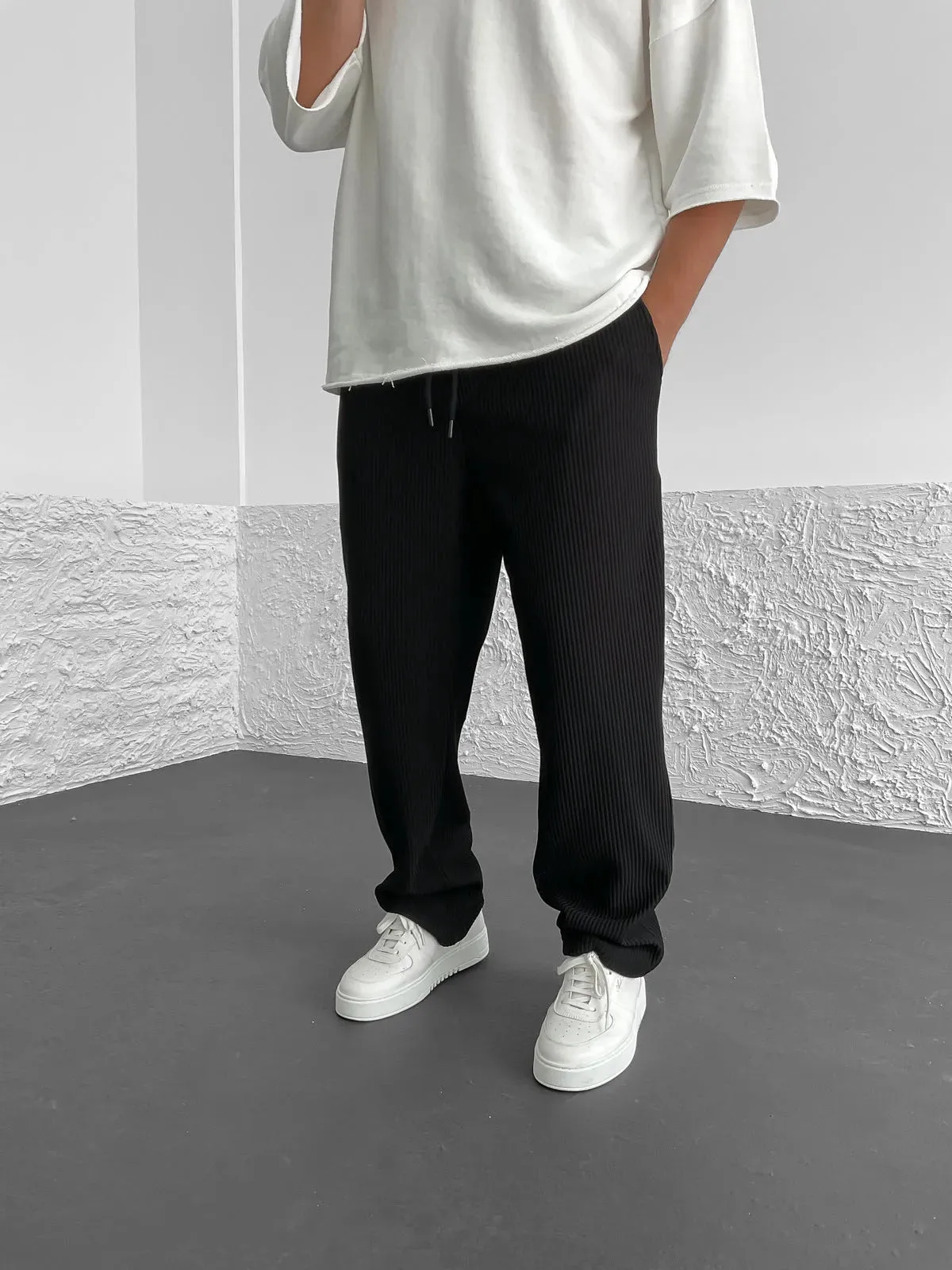 Modestique london|Ribbed Tube Leg Trousers