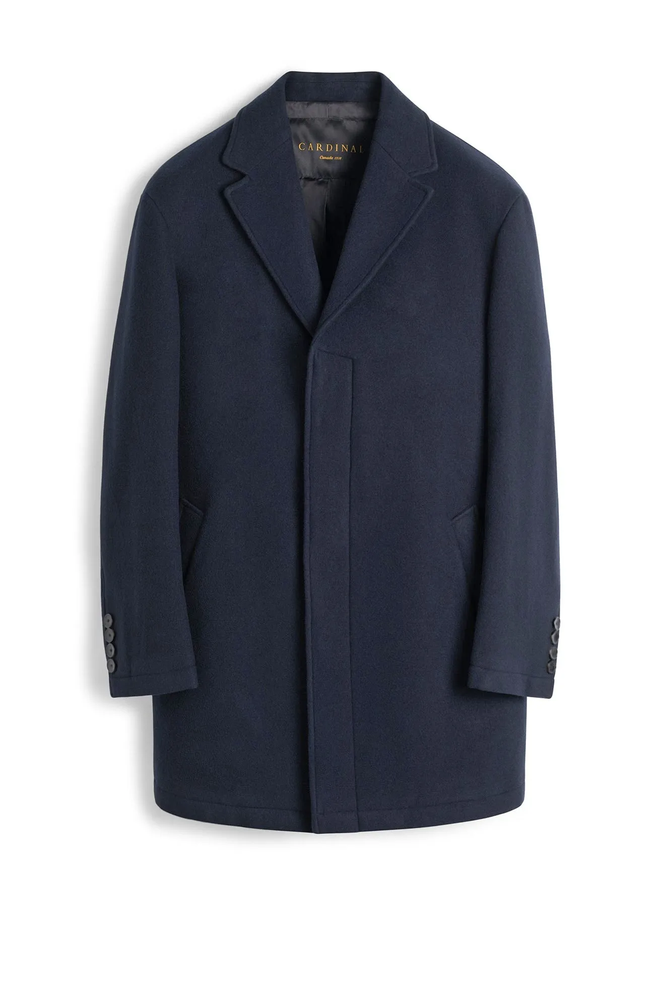 ONIX  NAVY WOOL TOPCOAT