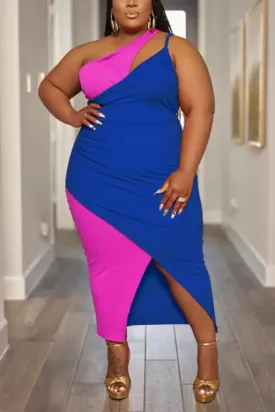 Plus Size Dream Lover Hollow Sling Slit Midi Dress
