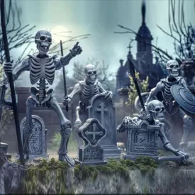 [Pre-Order] Four Horsemen Graveyard Skeletons Action Figure Four-Pack
