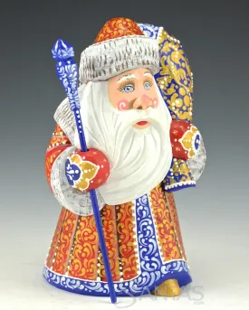 Red and Blue 5 inch Russian Santa