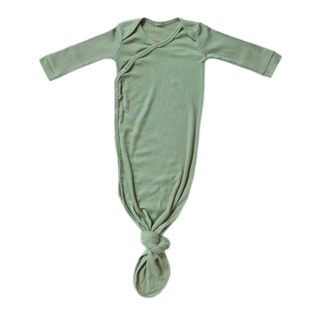 Rib Knit Newborn Knotted Gown