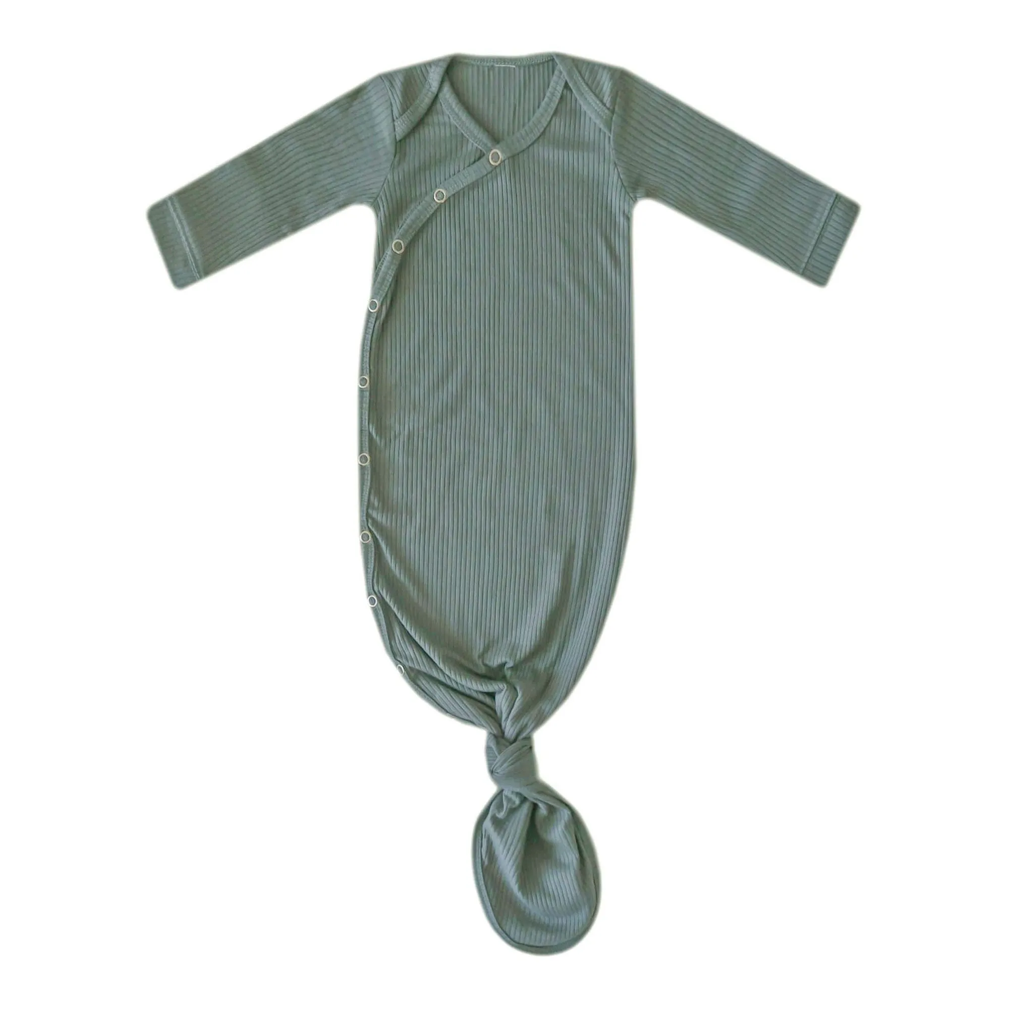 Rib Knit Newborn Knotted Gown