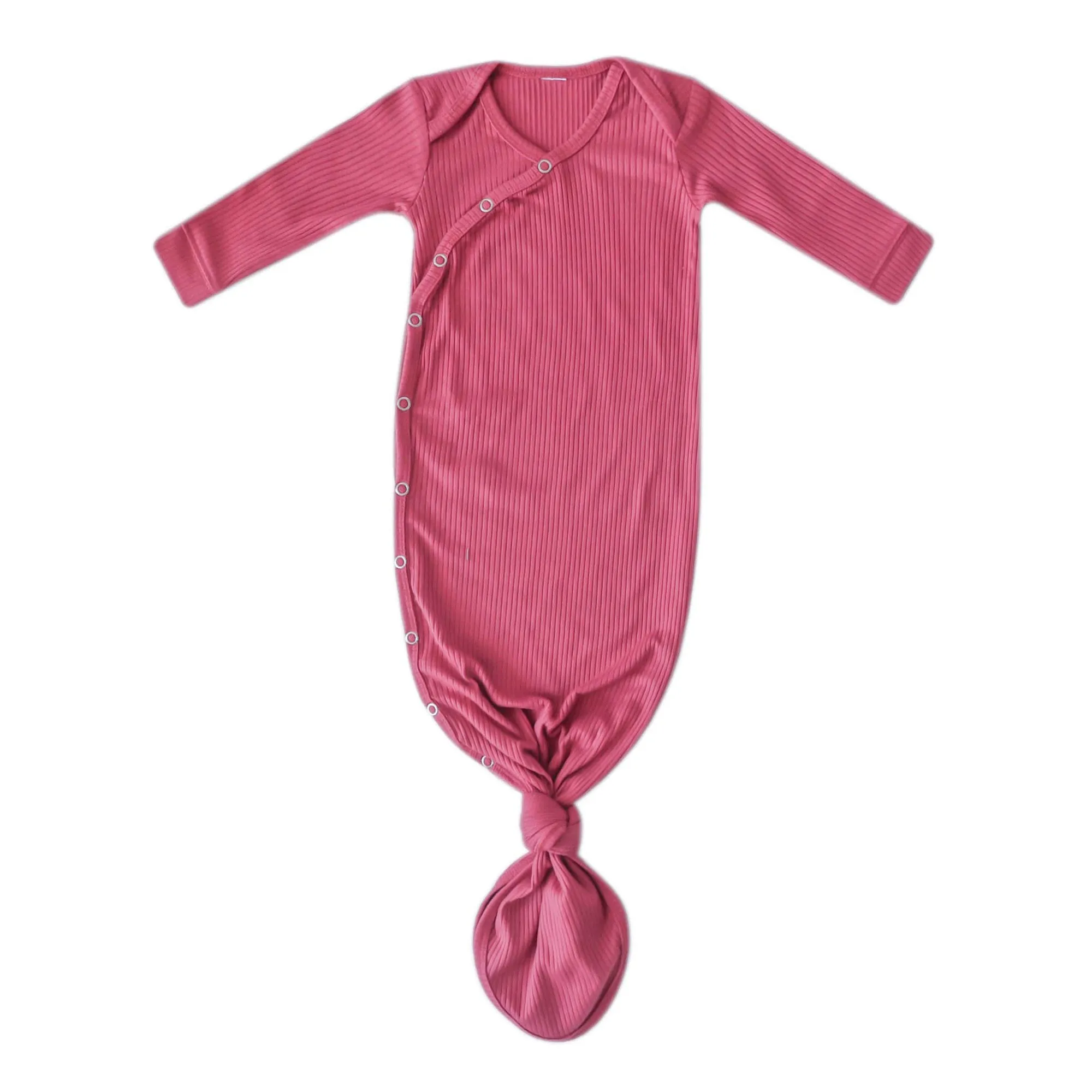 Rib Knit Newborn Knotted Gown