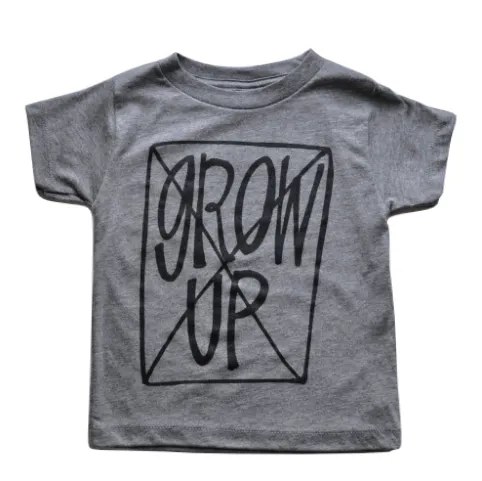 Roman & Leo - Don't Grow Up Tee in Heather Grey