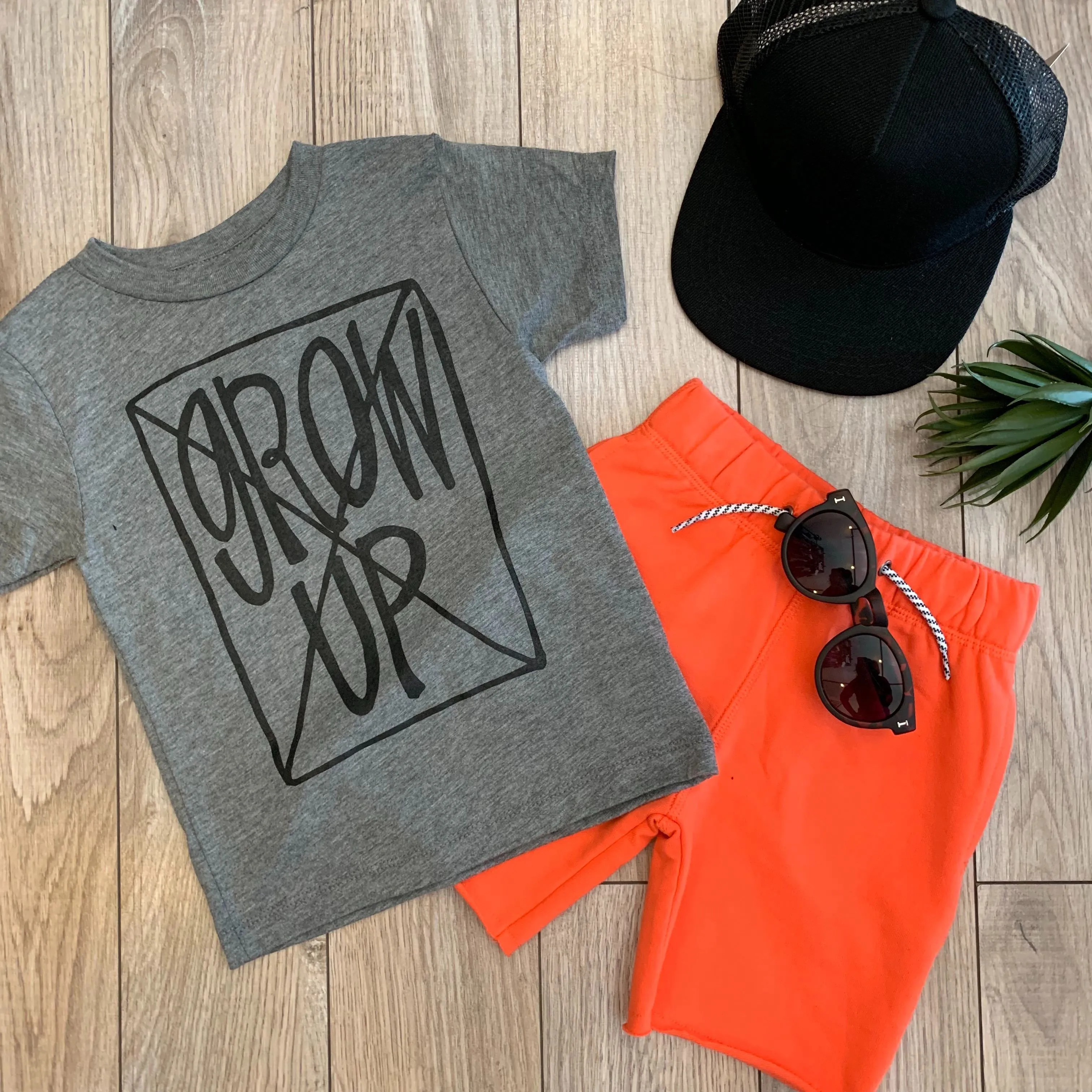 Roman & Leo - Don't Grow Up Tee in Heather Grey