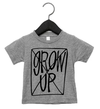 Roman & Leo - Don't Grow Up Tee in Heather Grey