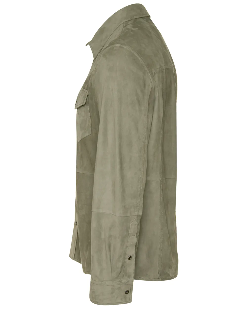 Sage Leather Overshirt