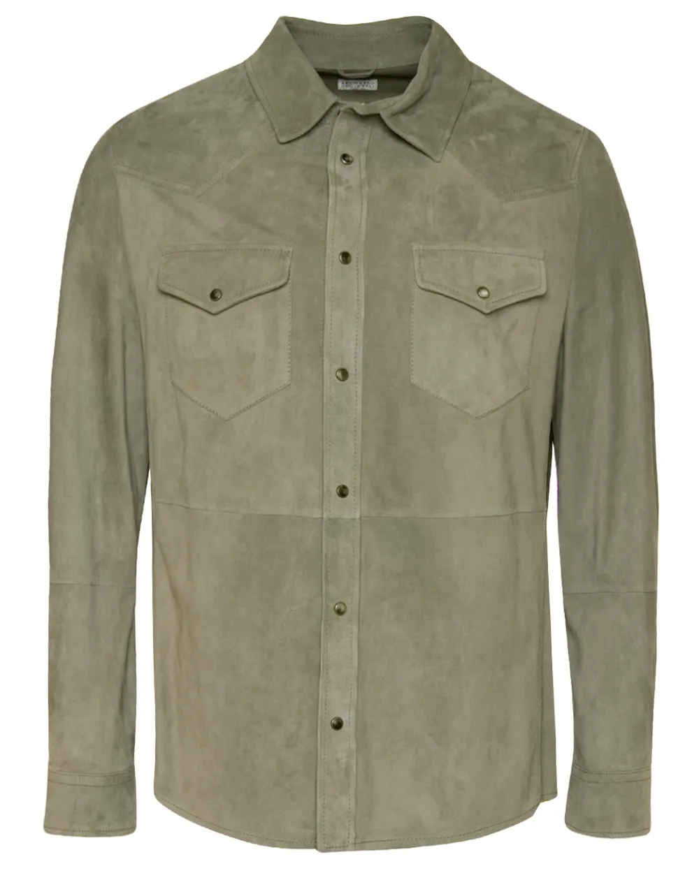 Sage Leather Overshirt