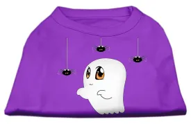 Sammy The Ghost Screen Print Dog Shirt Purple Sm (10)