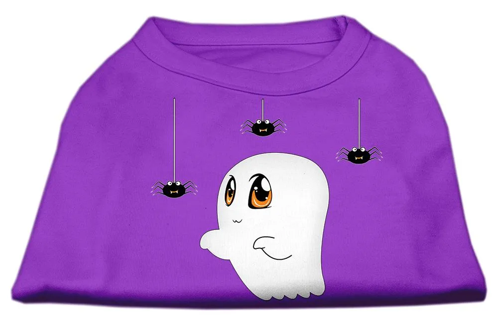 Sammy The Ghost Screen Print Dog Shirt Purple Sm (10)