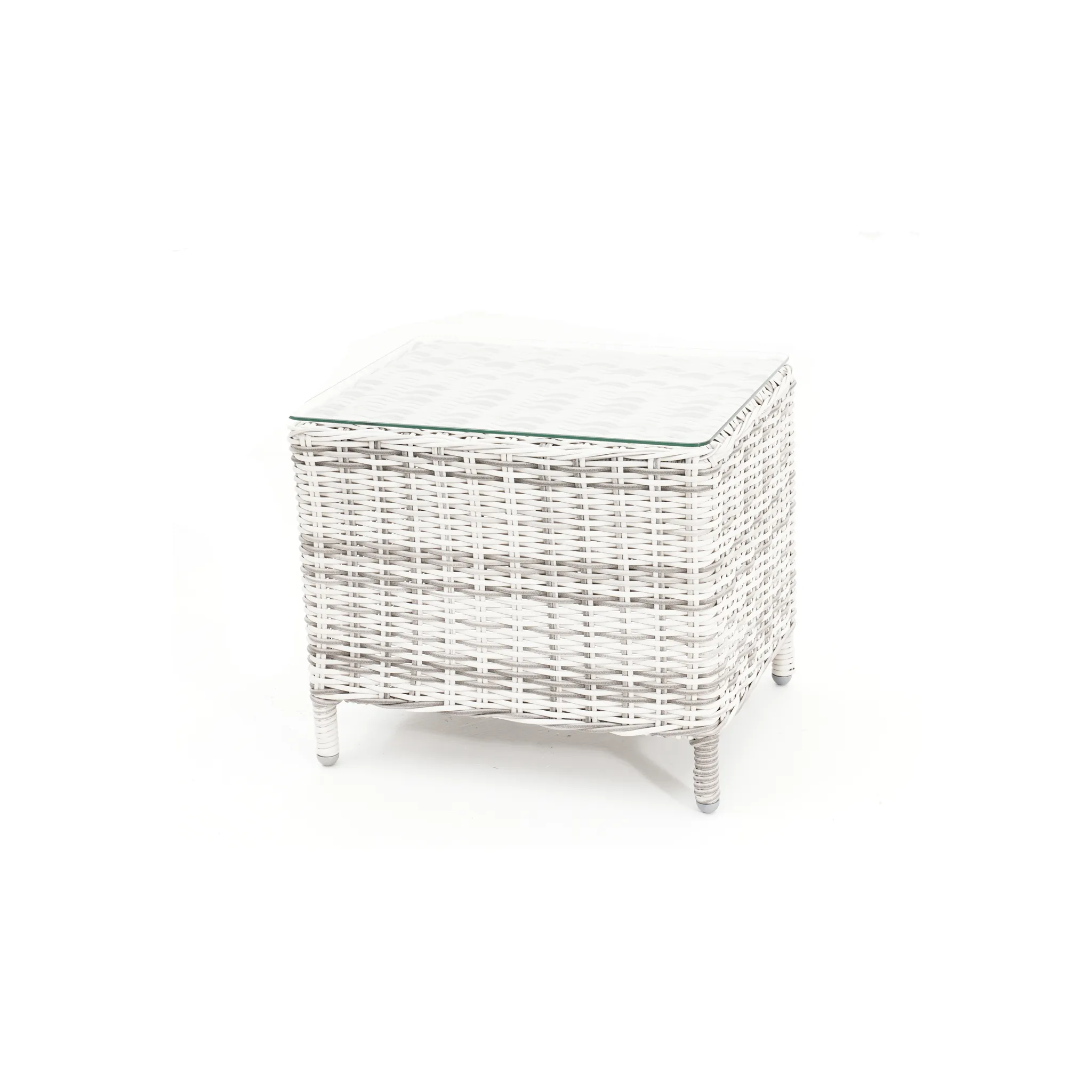 San Jose Outdoor Side Table | Zen White Wicker
