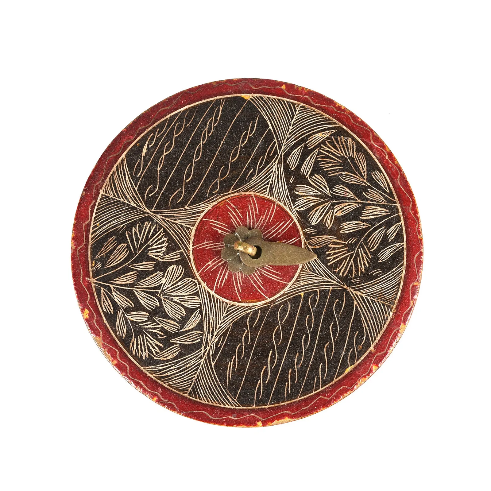 Scratchwork Lacquer Pot From Kutch - 19th Century