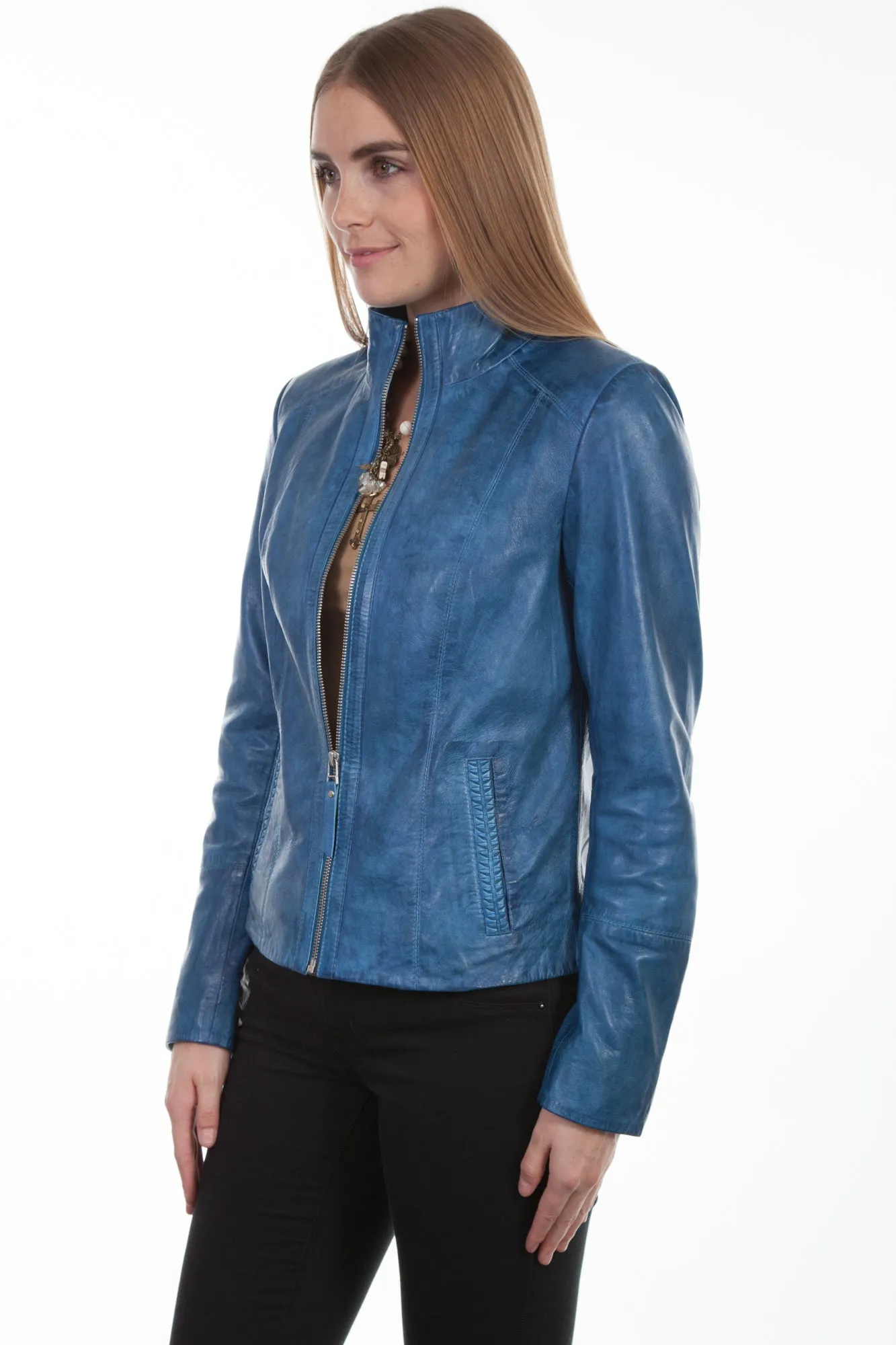 Scully Womens Denim Lamb Lightweight Jacket M