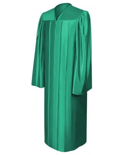 Shiny Emerald Green Bachelors Graduation Gown - College & University