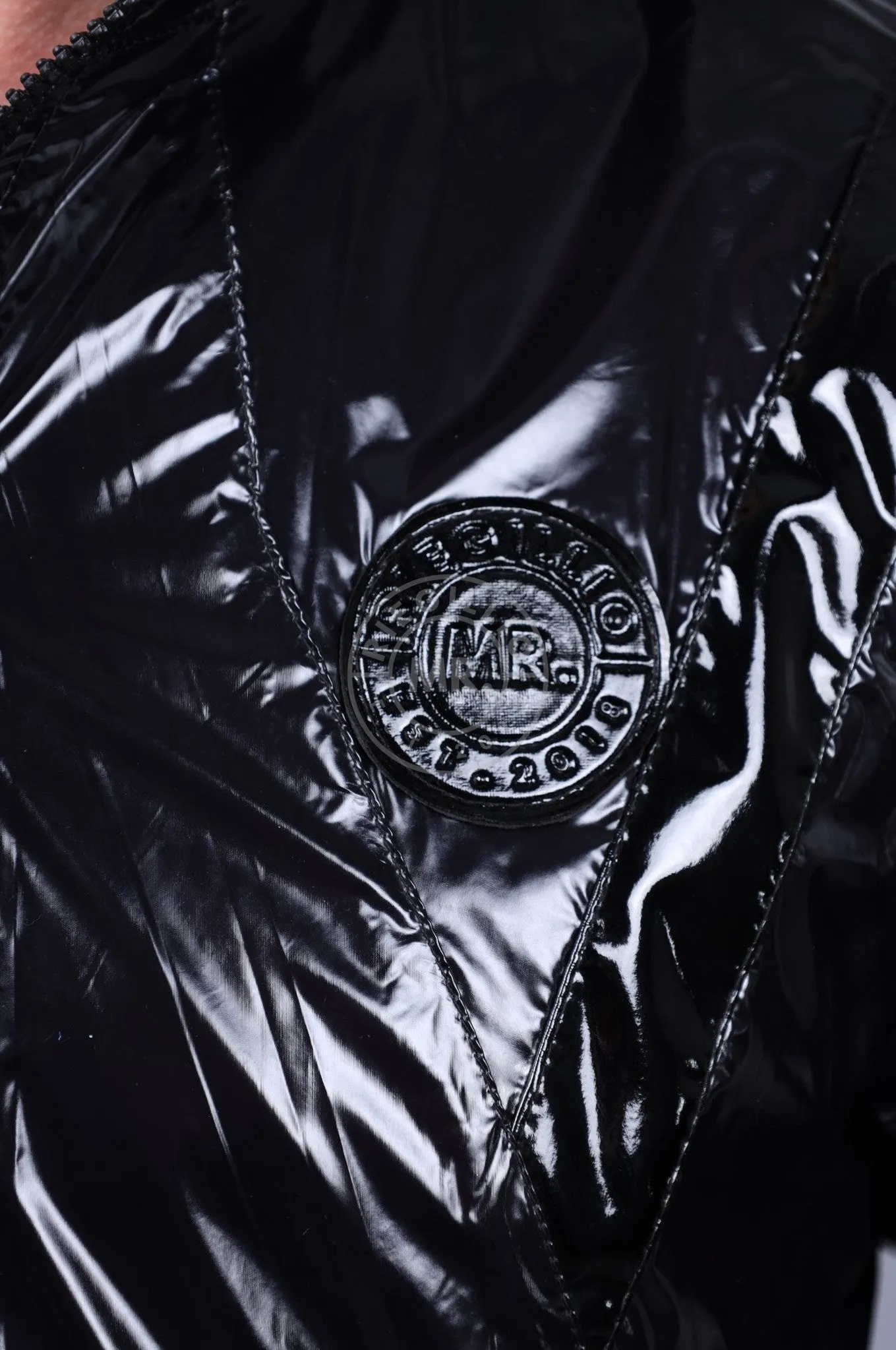 Shiny Nylon 24 Tracksuit Jacket - Black